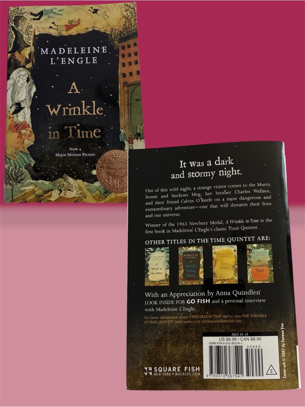 A Wrinkle in Time by Madeleine L'Engle - Black & Gold Illustrated Cover